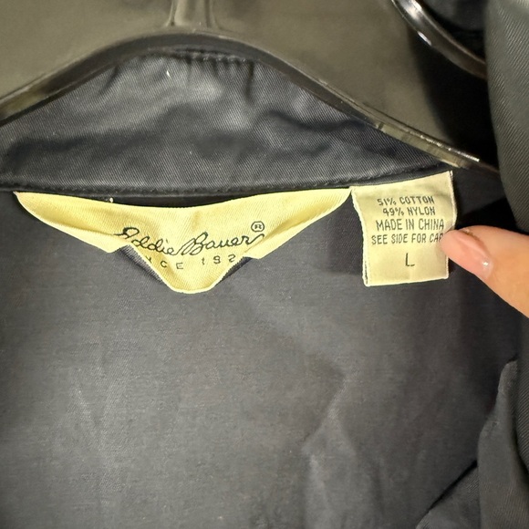 Eddie Bauer Early 2000s Cotton Nylon Jacket | Classic Script Logo | Size L - Picture 2 of 8